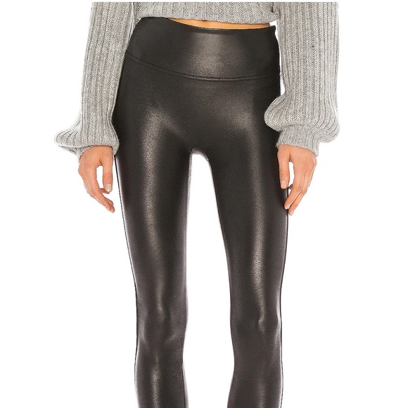 Spanx Faux Leathers Leggings in Black - Picture 2 of 7